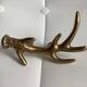 Gold brass deer antler door handle