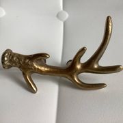 Gold brass deer antler door handle