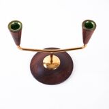 Teak candlestick, Danish design, 1970s, made in Denmark