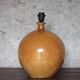 Large glazed terracotta lamp, signed globe lamp, vintage lamp, table lamp, living room lamp, interior decoration.
