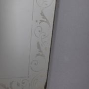 Vintage 1940s Italian design wall mirror with decorated glass