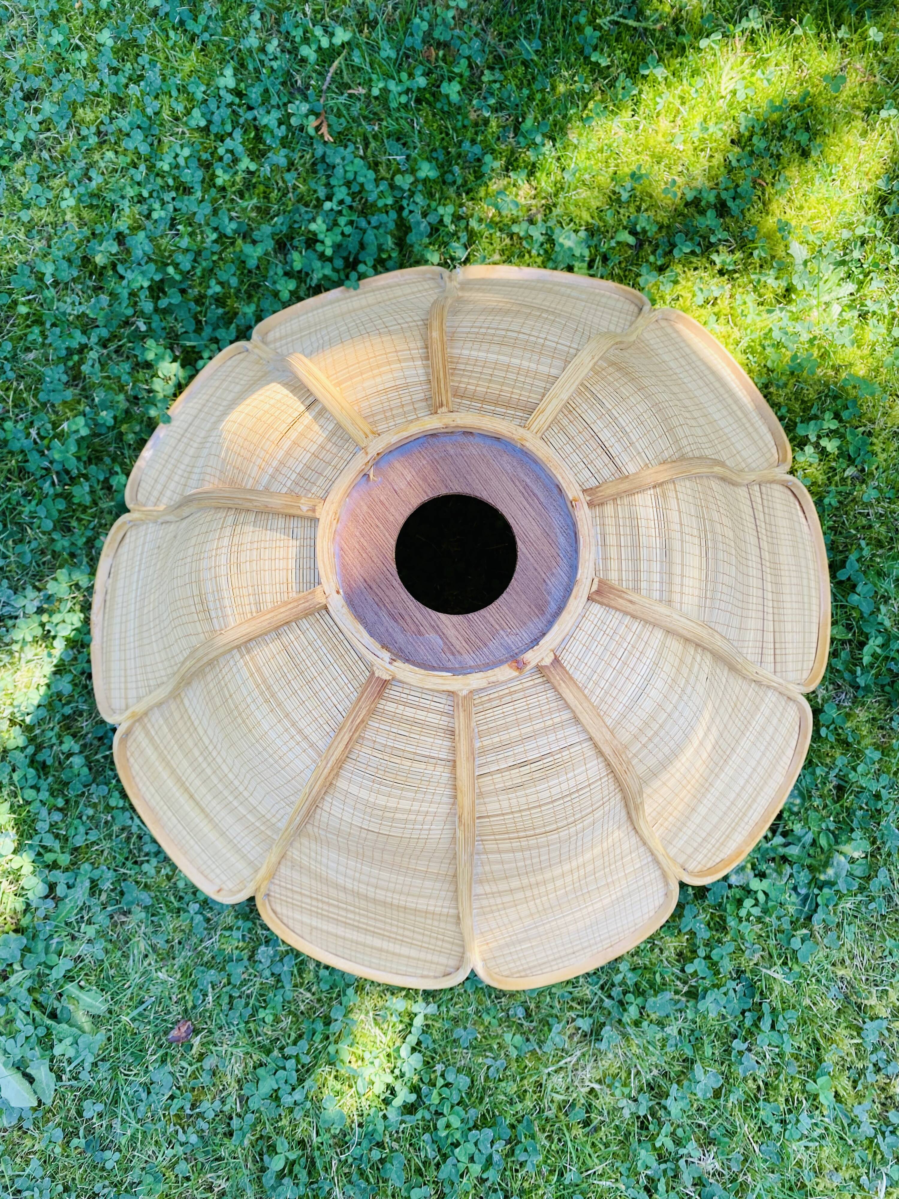 Flower-shaped rattan suspension