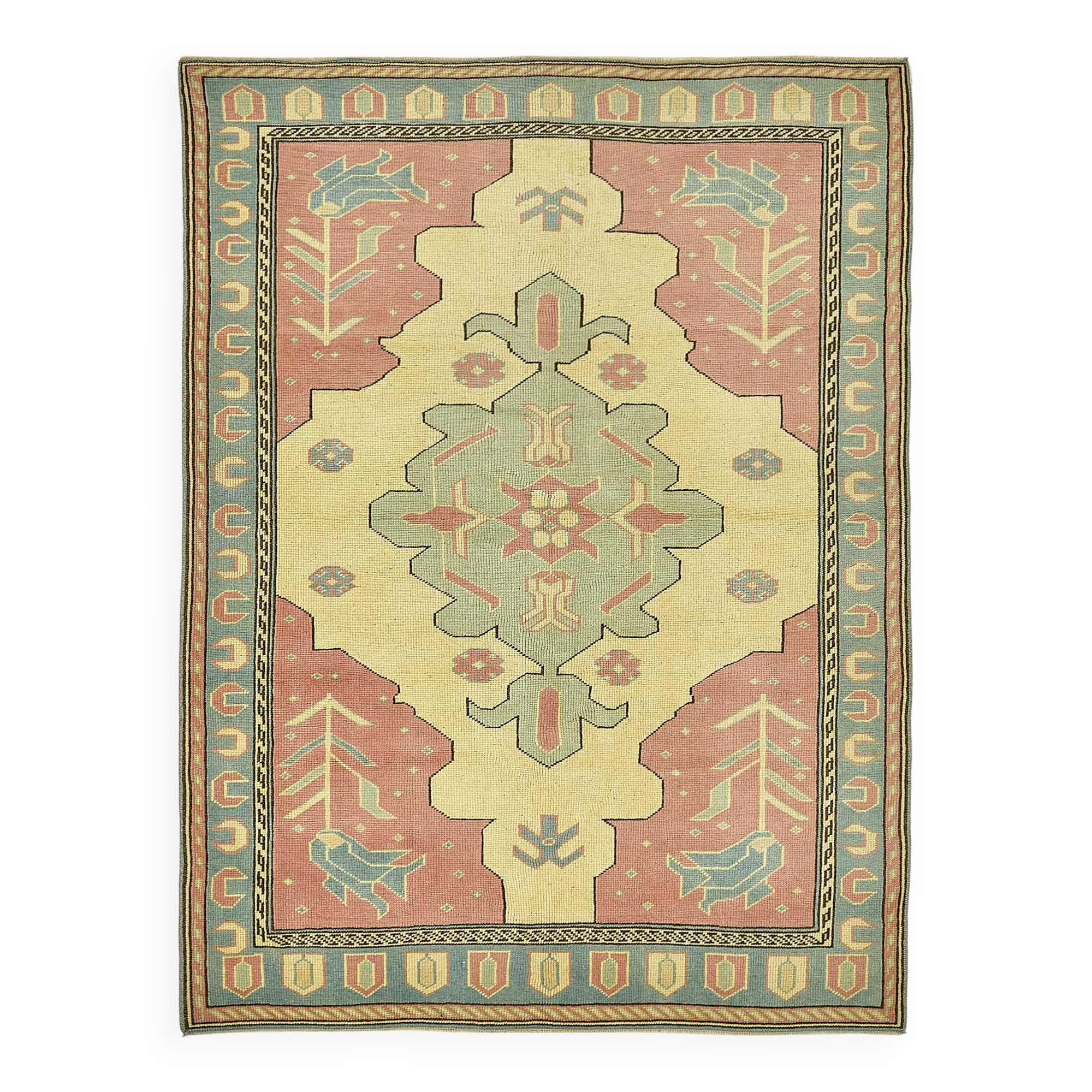 Tapis vintage anatolien turc 152 cm x 200 cm
