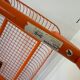 IKEA bench model Vasteron in orange lacquered metal