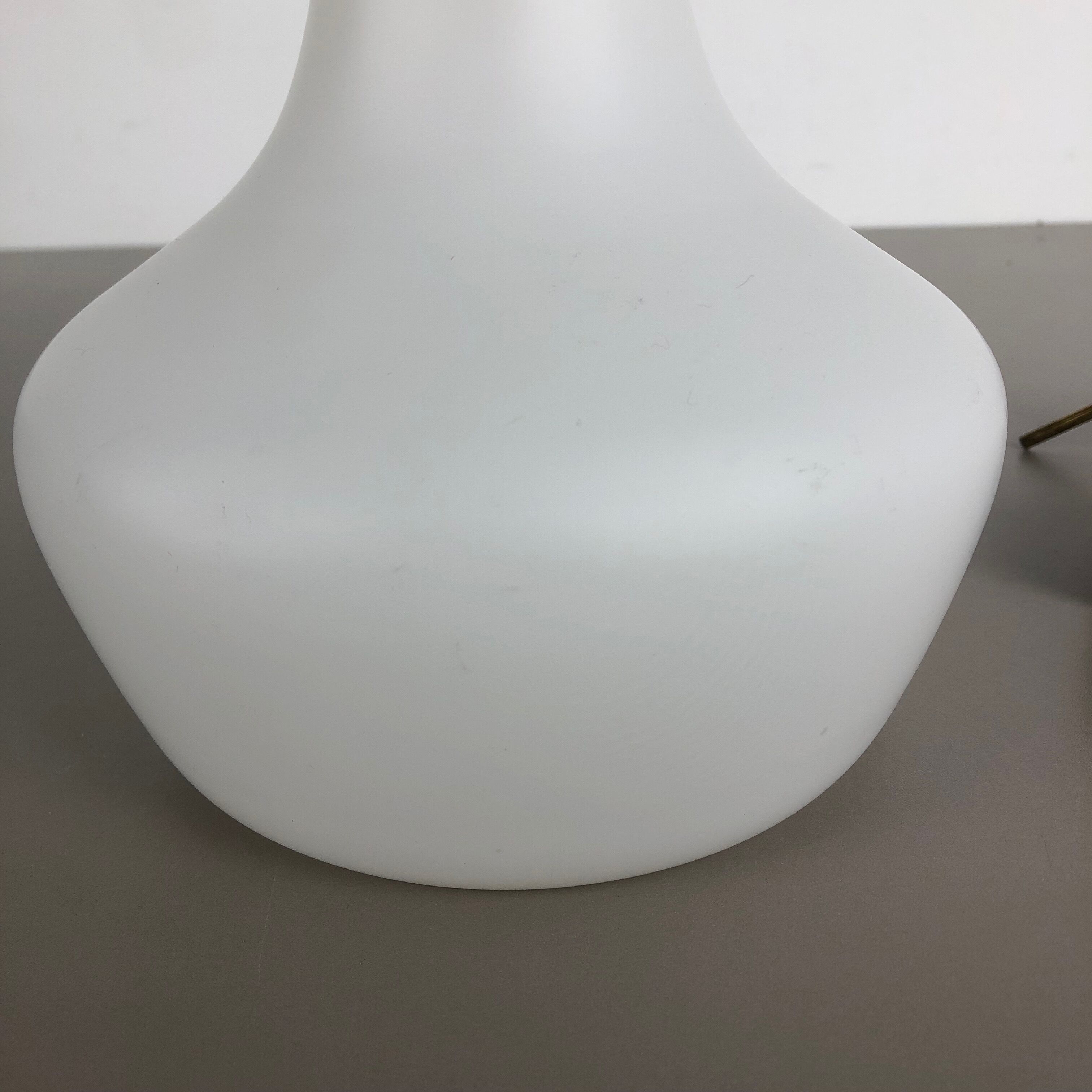 Original midcentury opal glass tube hanging light, italy, 1950