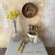 Brass and bakelite dessert cutlery