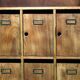 Large vintage wooden mailbox block