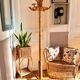 Vintage Rattan Parrot Coat Rack
