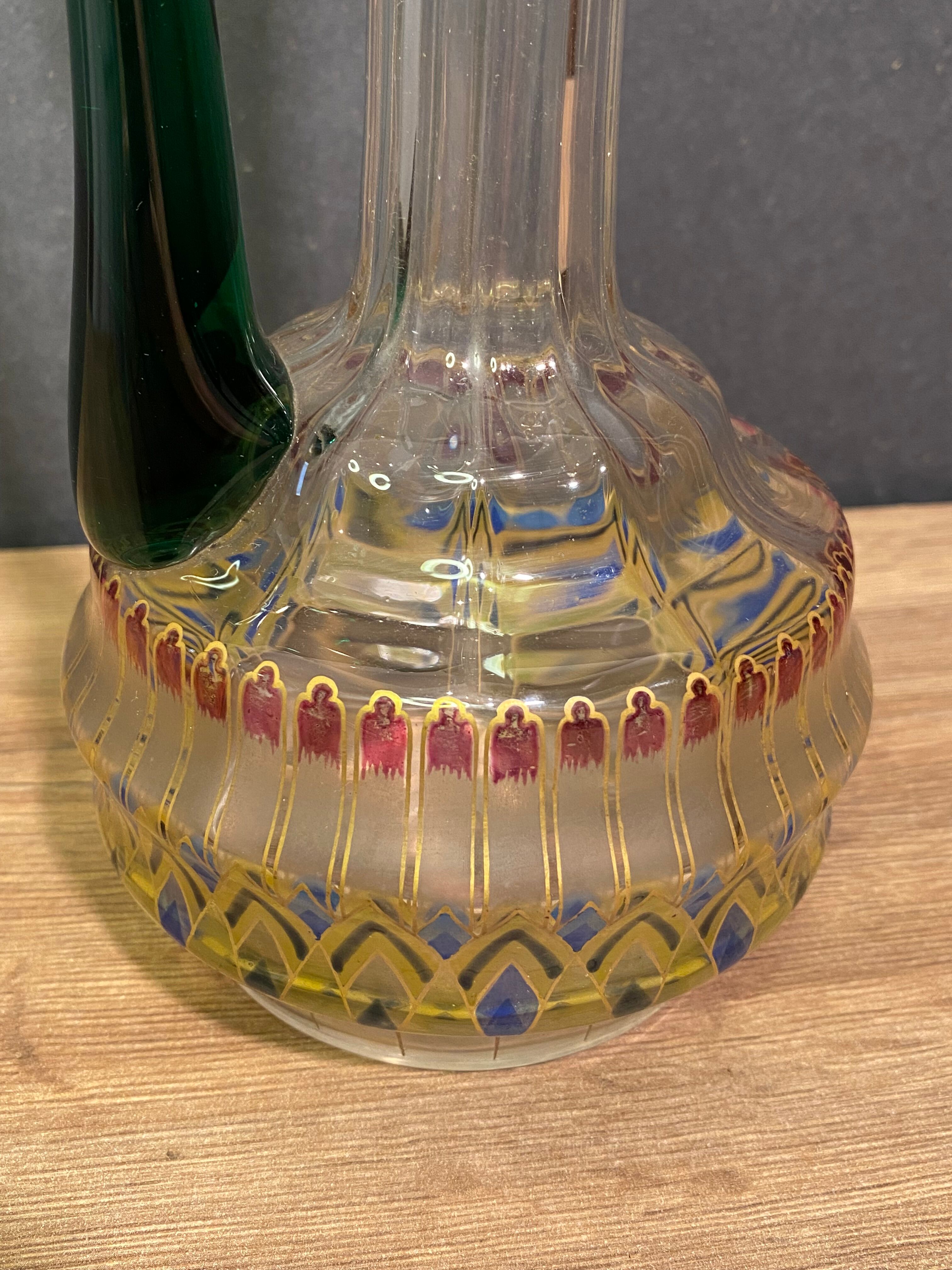 Carafe in tinted glass Murano Venice