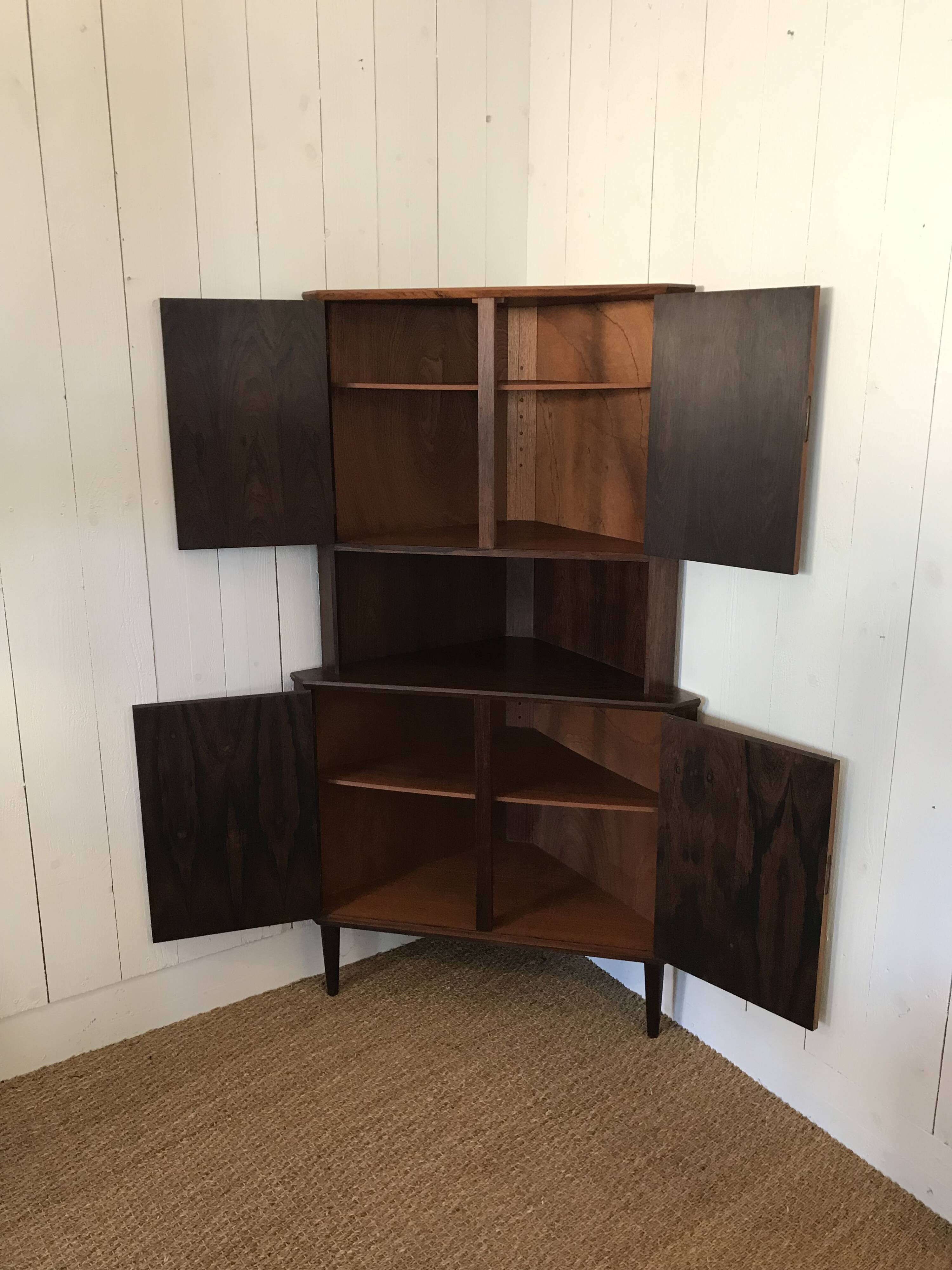 Scandinavian corner unit in rosewood