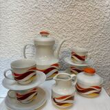 Service à café vintage orange 1970 Winterling