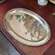 Vintage gold metal tray