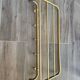 Vintage wall coat rack in gold aluminium – 1960s – 5 hooks