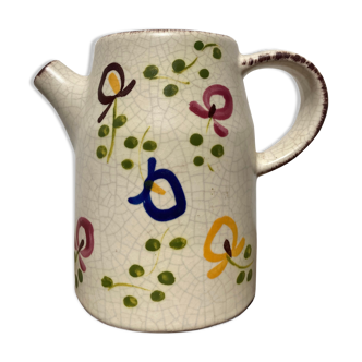 Ceramic water pitcher decorated with flowers