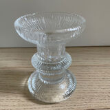 Pair of Luminarc glass candlesticks