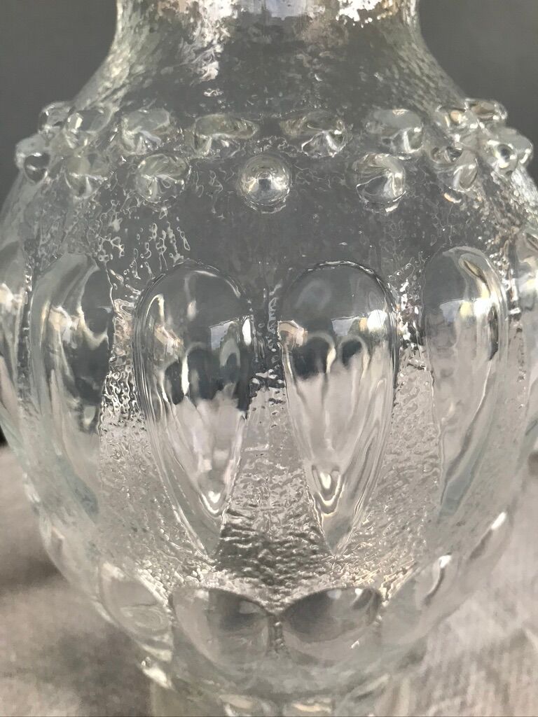 Vintage moulded glass vase