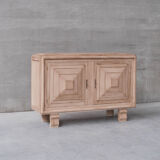 French wooden geometric mid-century sideboard