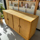 Sideboard wood wicker caning rattan
