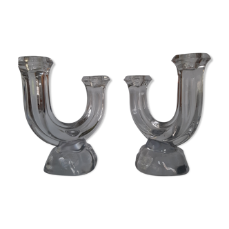 Pair of vintage candle holders