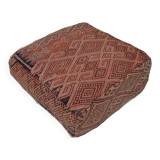 Handmade Berber pouf in wool 60 X 60 X 20 CM