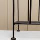 Black Metal Magazine Rack - Italian 1970s Vintage, Handmade, Four-Compartment Organizer