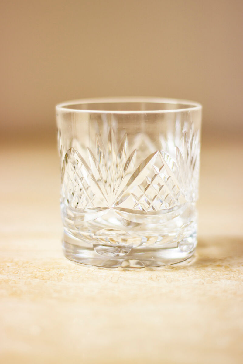 2 verres à whisky en cristal taillé