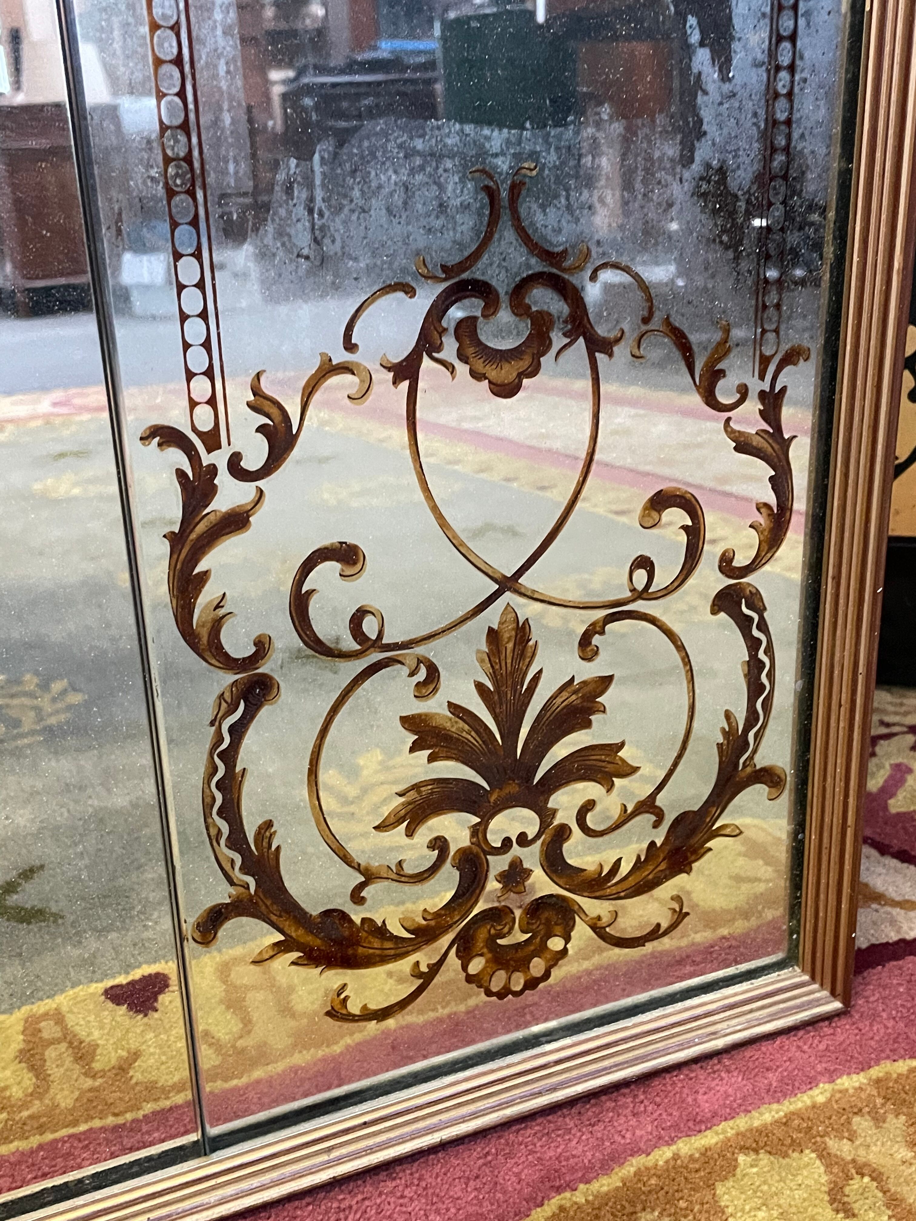 Bistro mirror - eglomised glass brasserie