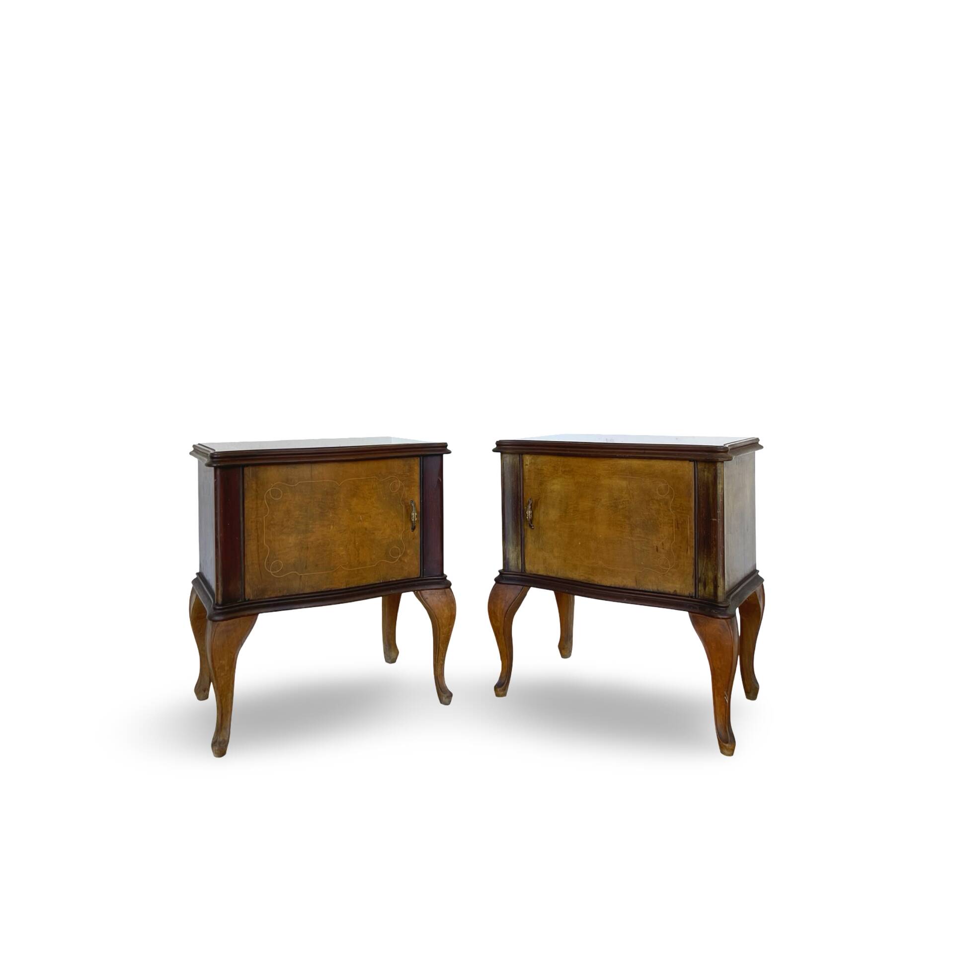 Tables de chevet/commodes Chippendale italiennes, années 1940/1950.