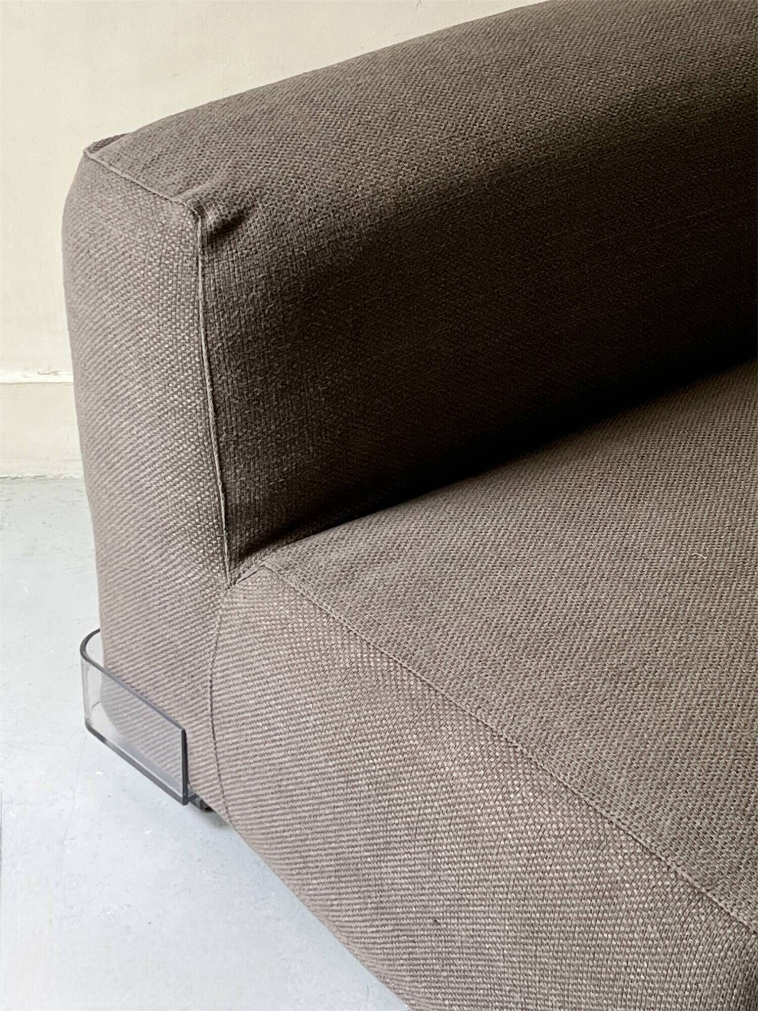 Plastics gray fabric armchair by Piero Lissoni for Kartell, 1970