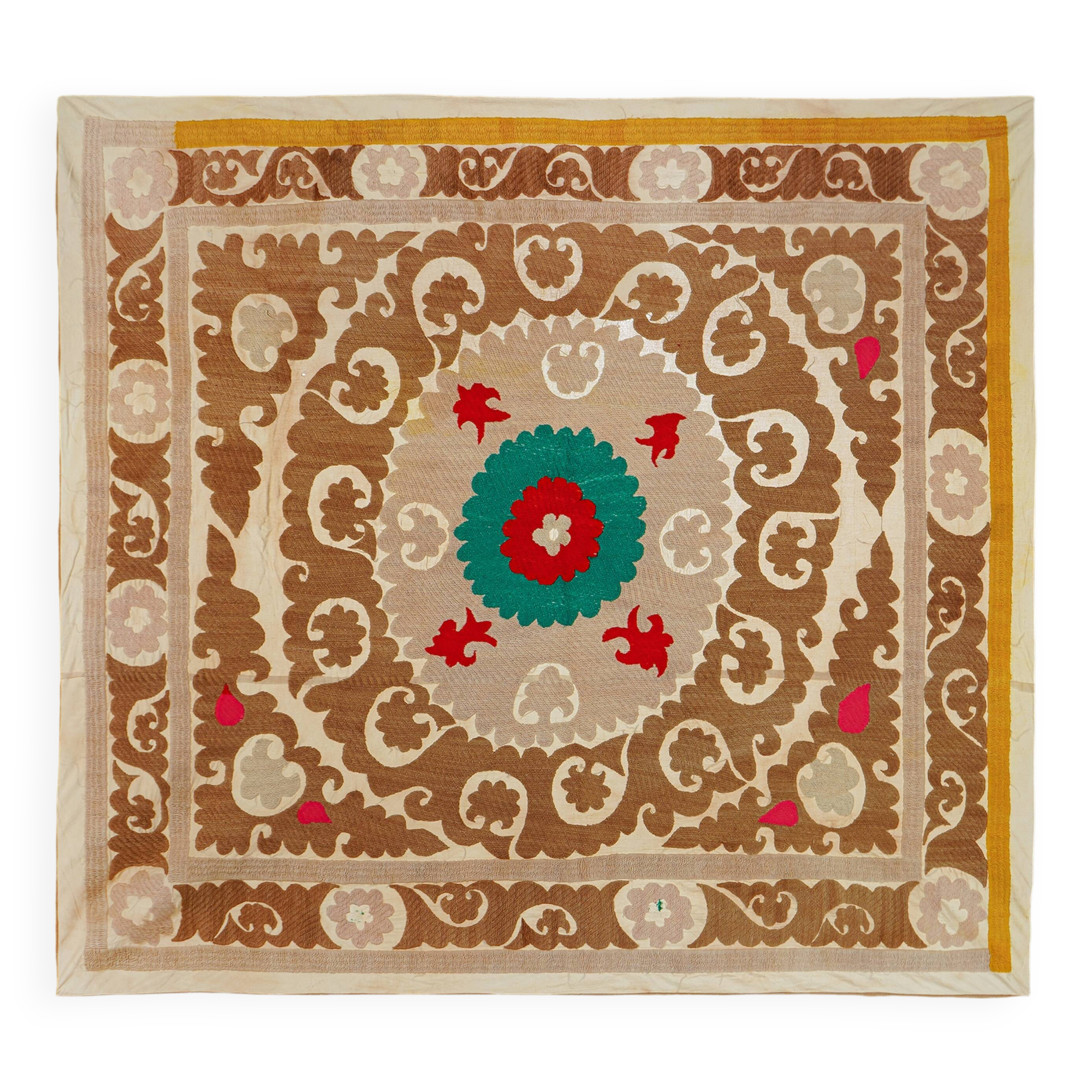 Vintage Turkish hand-knotted rug 118x128 cm