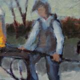 Swedish Artist, Figurative Modern Painting, 1951, Oil on Canvas, Framed