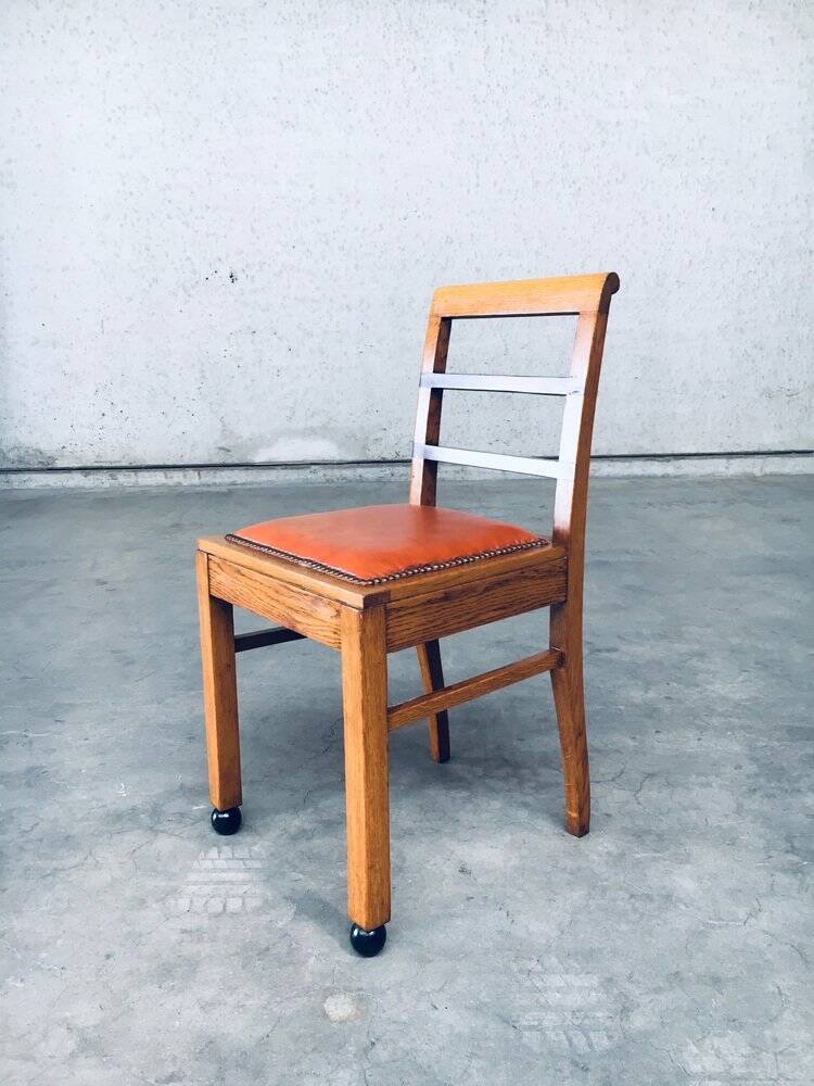 Set of Art Deco Belgian Side Chairs, 1930s