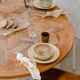 Oval marquetry table – solid wood