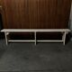 White lacquered wooden farm bench L 200cm