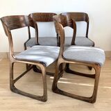Suite of 4 Baumann sled chairs