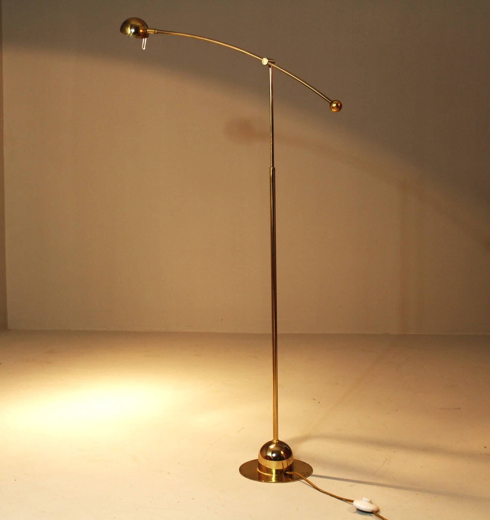Brass Floor Lamp from Massive, Belgium, 1980s