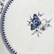 Low blue "Butterfly" compote dish by Minton & co, England, 19th century