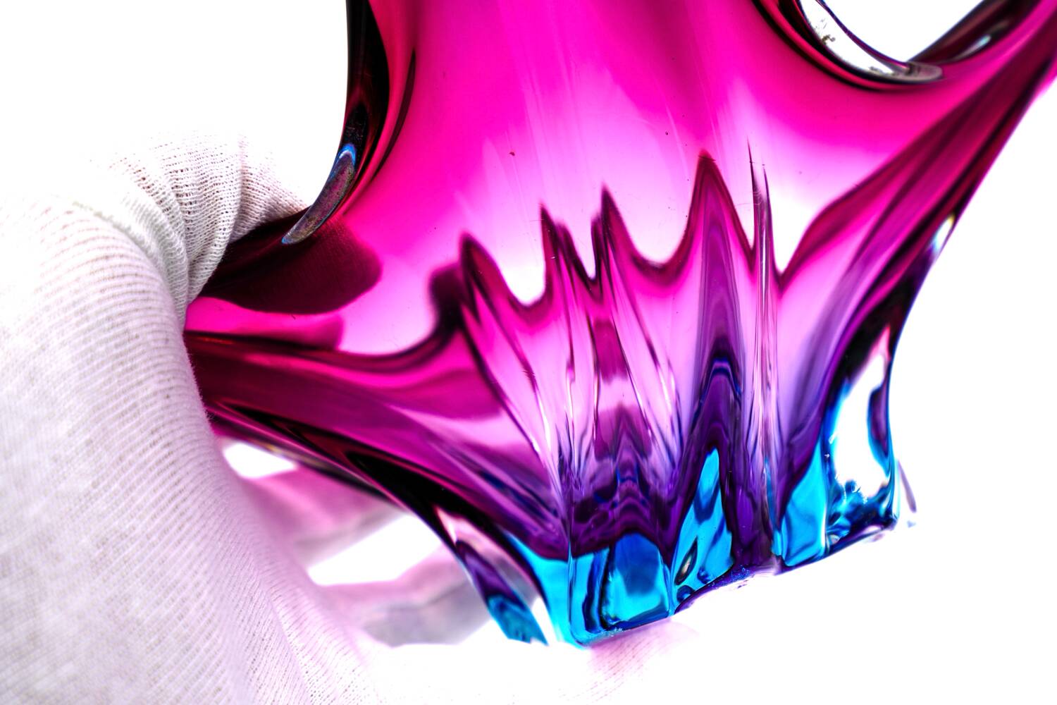 Murano XXL Coupe 50cm - Sommerso Amethyst & Turquoise - Vintage Design