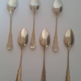 6 small solid silver teaspoons Minerva