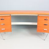 Bureau Boomerang avec pieds triangulaires de Cees Braakman pour Pastoe, design hollandais, années 1950