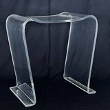 Stool made of transparent plexiglass, France, 1970s