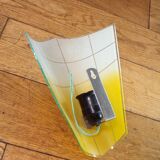 1950 painted glass wall light