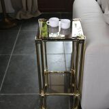 Brass side table, 1970s-1980s