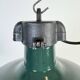 Industrial French Dark Green Enamel Factory Pendant Lamp, 1960s