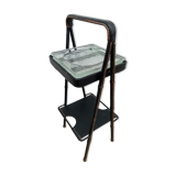 Cendrier on leather stand by Jacques Adnet, 1960