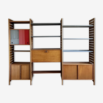 Ladderax modular teak bookcase by Robert Heal