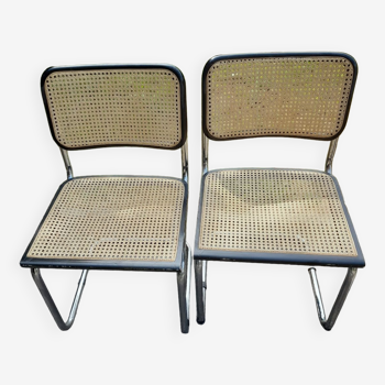 2 chaises modèle C32 Marcel Breuer