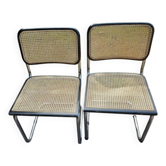 2 chaises modèle C32 Marcel Breuer