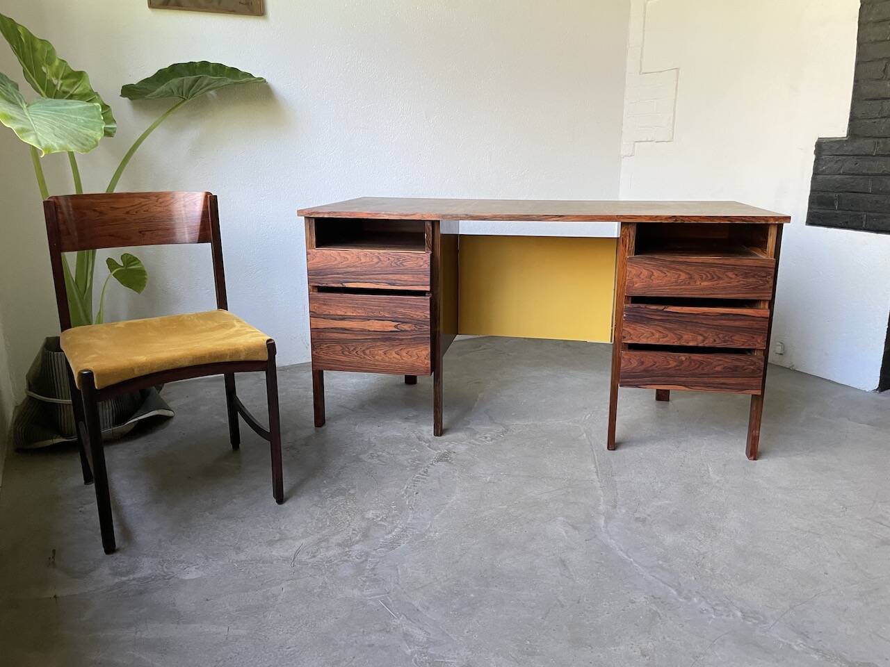 Desk and its Scandinavian rosewood chair