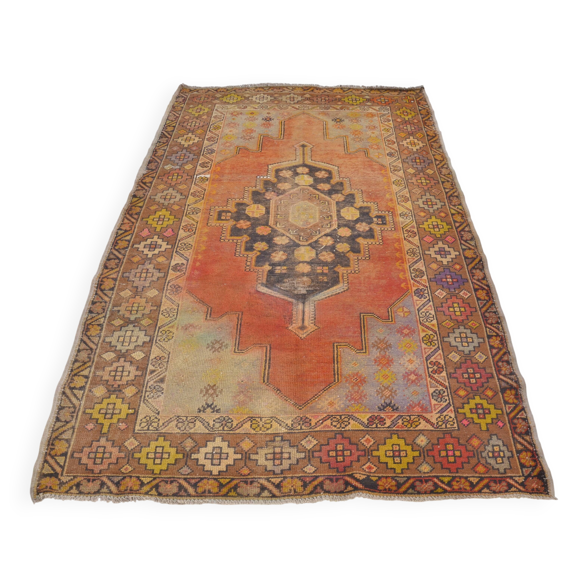 Oushak Vintage Handmade Wool Rug